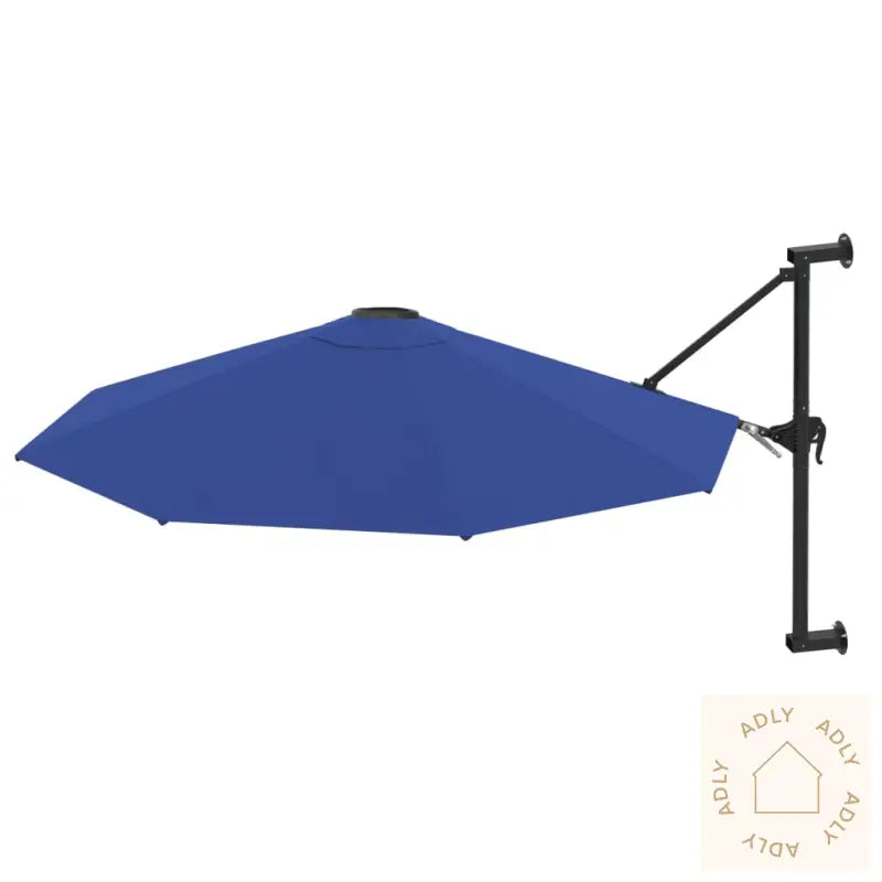 Veggmontert Parasoll Med Metallstang 300 Cm Blå