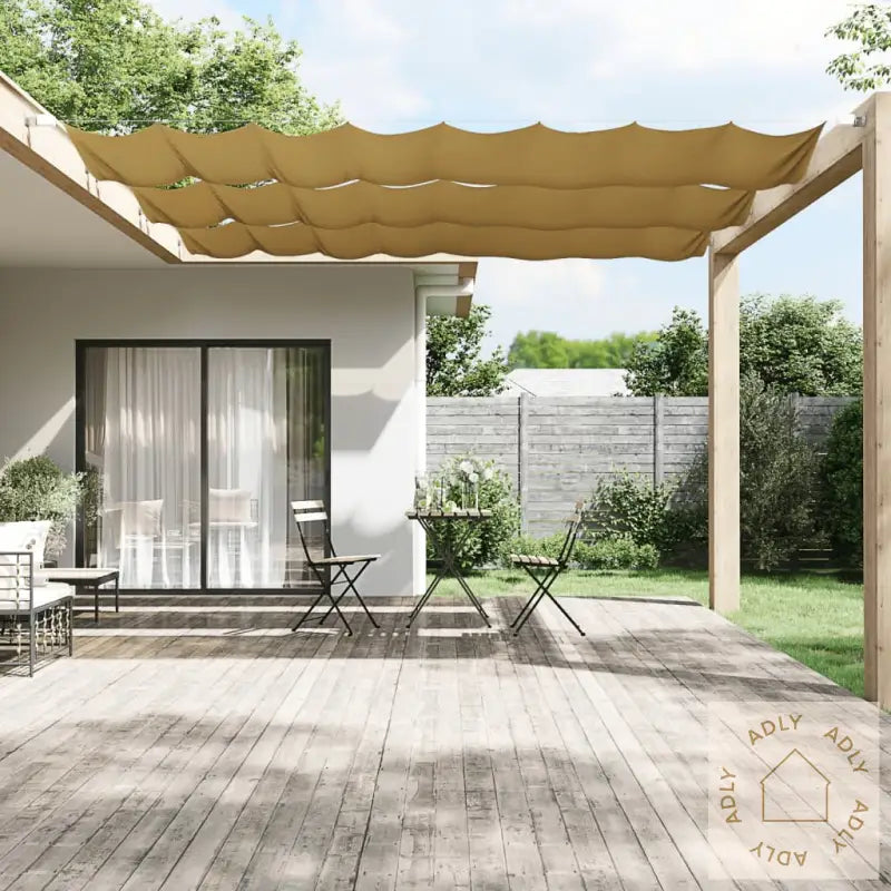 Vertikal Markise Beige 60X600 Cm Oxfordstoff