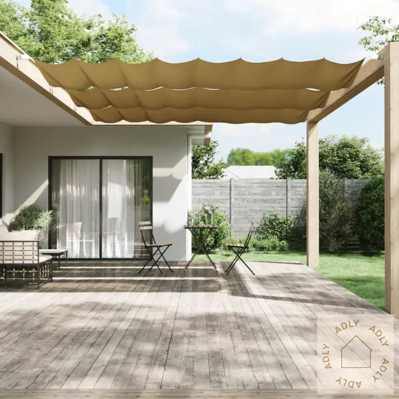 Vertikal Markise Beige 140X1200 Cm Oxfordstoff
