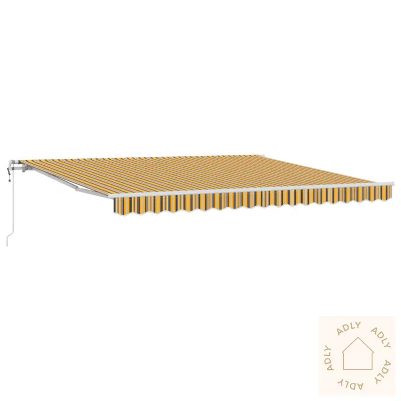 Automatisk Uttrekkbar Markise Med Flerfarget Stripe 400X350 Cm