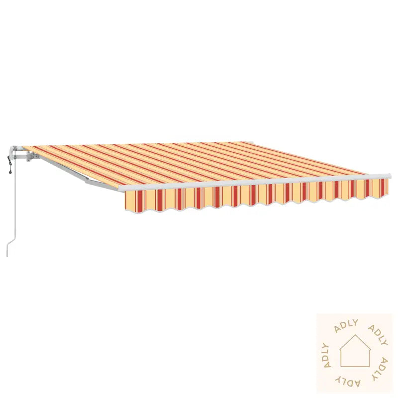 Automatisk Uttrekkbar Markise I Gul Og Oransje 300X250 Cm