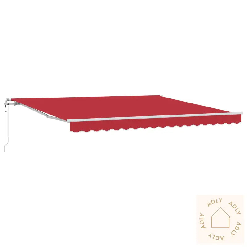 Automatisk Uttrekkbar Markise Rød 400X300 Cm