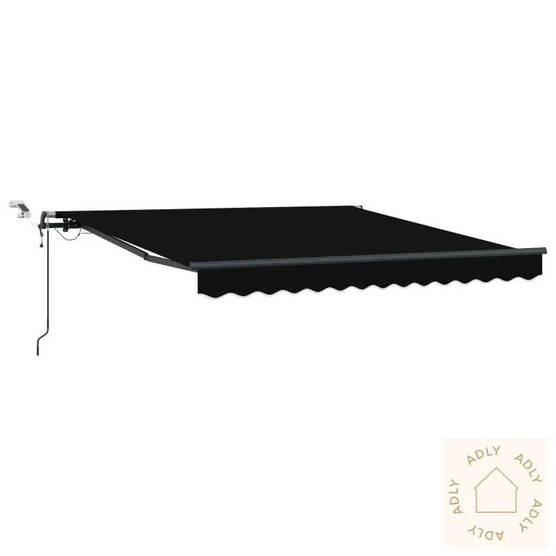 Automatisk Uttrekkbar Markise Med Led Svart 300X250 Cm