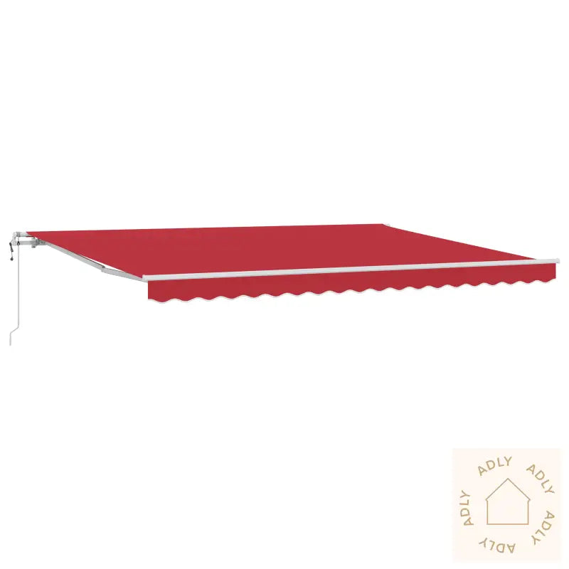 Automatisk Uttrekkbar Markise Rød 450X350 Cm