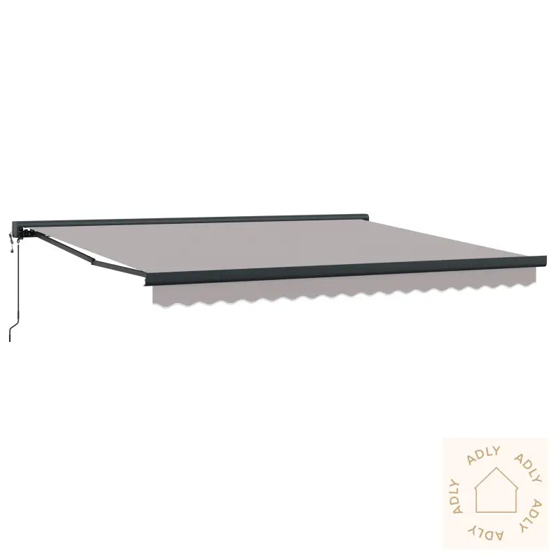 Automatisk Uttrekkbar Markise Lysegrå 400X300 Cm