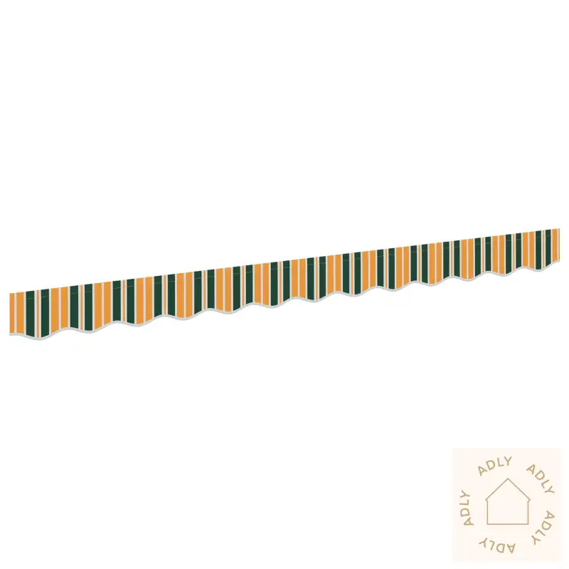 Markise Valance For 3,5 M Ramme Grønn Og Gul 3,3 X 0,2 M