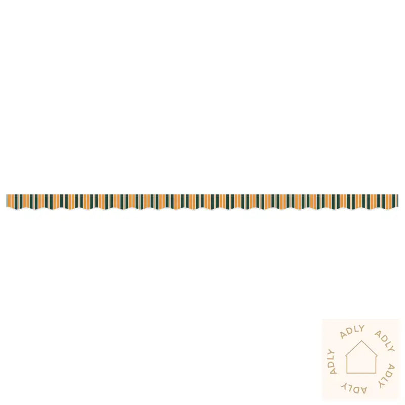 Markiseduk For 5 M Ramme Grønn Og Gul 4.8 X 0.2 M