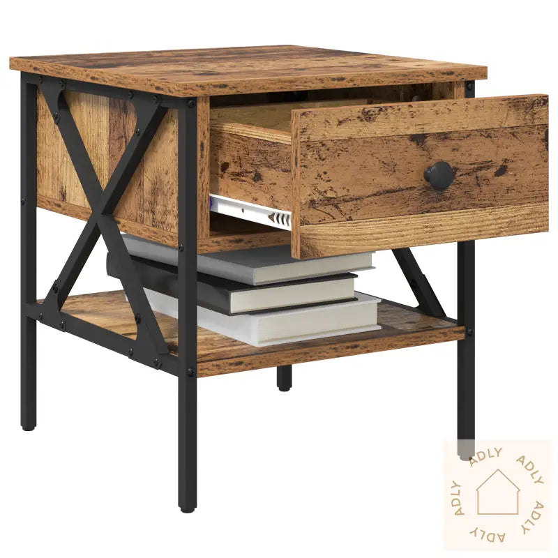 Nattbord Gamle Tre 40X42X45 Cm Konstruert Tre