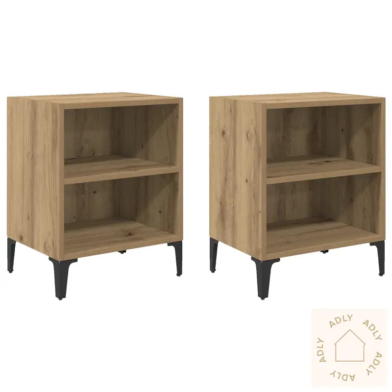 Nattbord 2 Stk Artisan Eik 40X30X50 Cm Konstruert Tre
