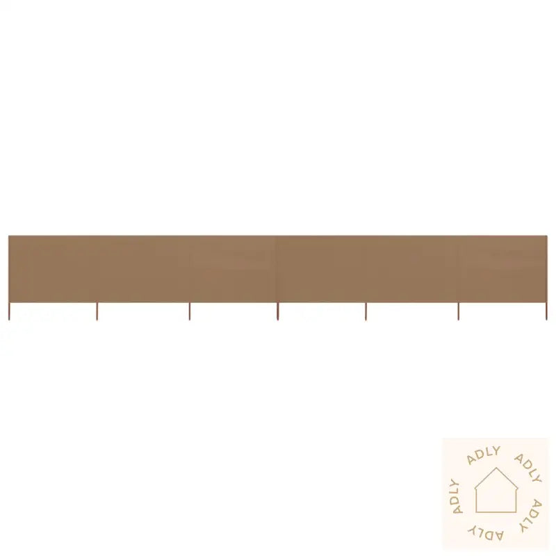 Vindskjerm 6 Paneler Stoff 800X80 Cm Gråbrun