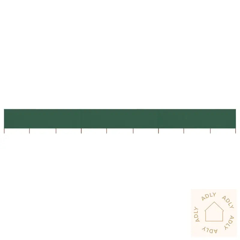 Vindskjerm 9 Paneler Stoff 1200X160 Cm Grønn