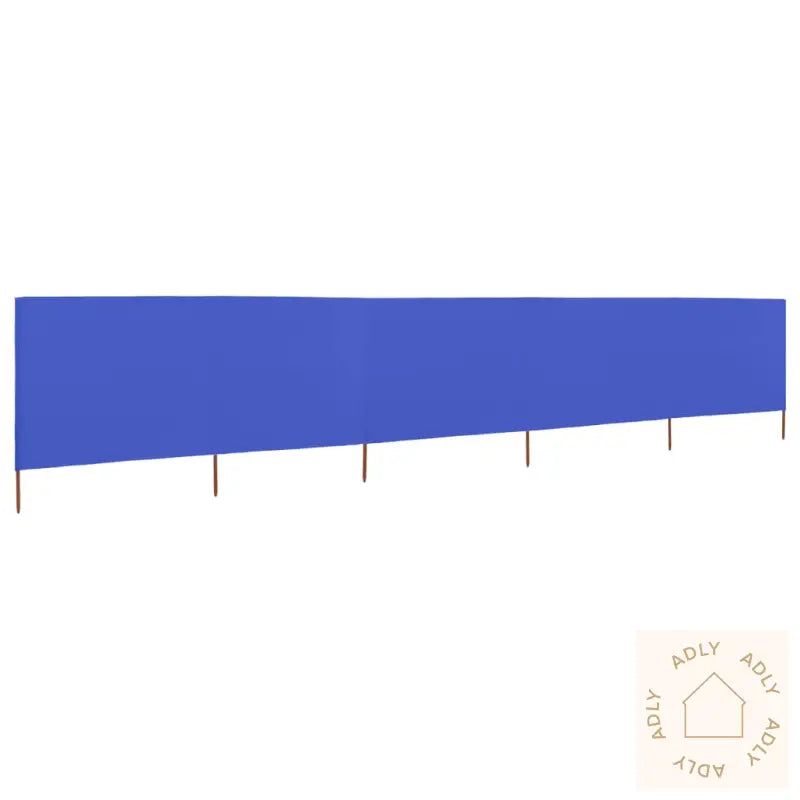 Vindskjerm 5 Paneler Stoff 600X160 Cm Asurblå