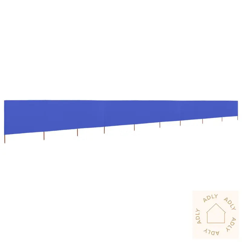 Vindskjerm 9 Paneler Stoff 1200X120 Cm Asurblå