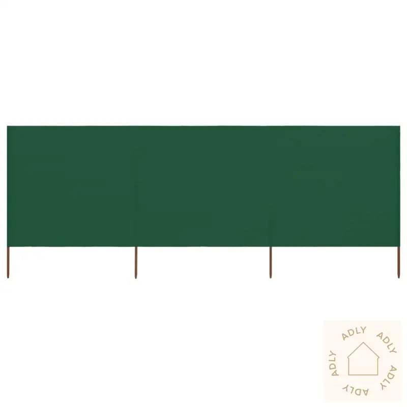 Vindskjerm 3 Paneler Stoff 400X160 Cm Grønn