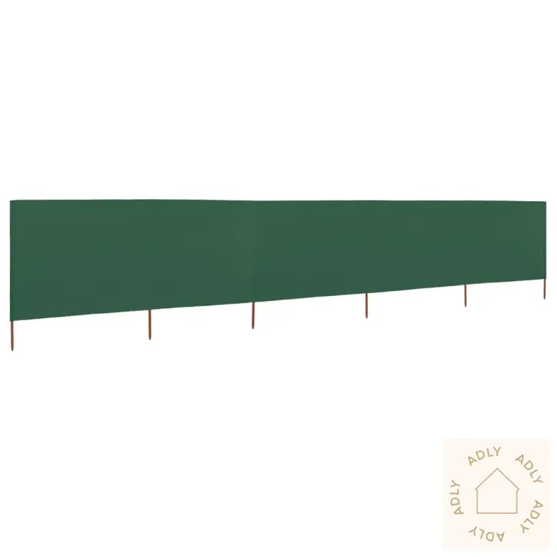 Vindskjerm 5 Paneler Stoff 600X160 Cm Grønn