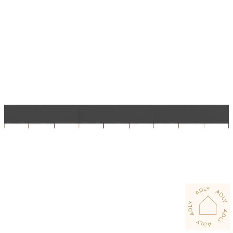 Vindskjerm 9 Paneler Stoff 1200X160 Cm Antrasitt