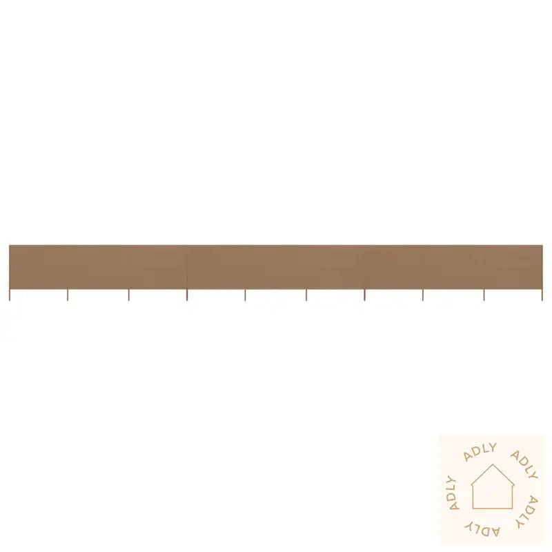 Vindskjerm 9 Paneler Stoff 1200X160 Cm Gråbrun