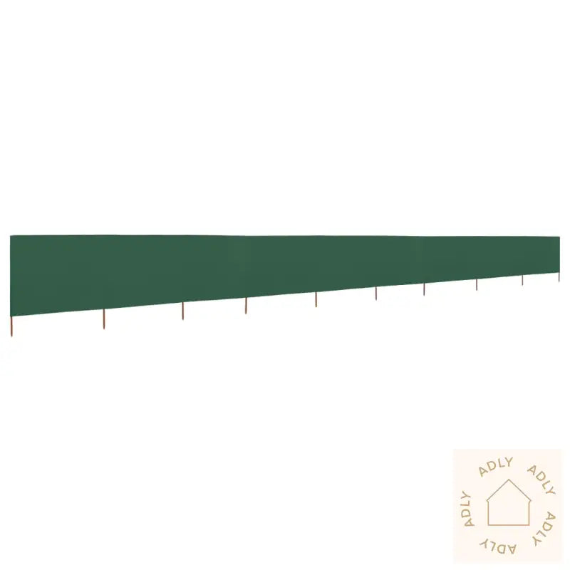 Vindskjerm 9 Paneler Stoff 1200X80 Cm Grønn
