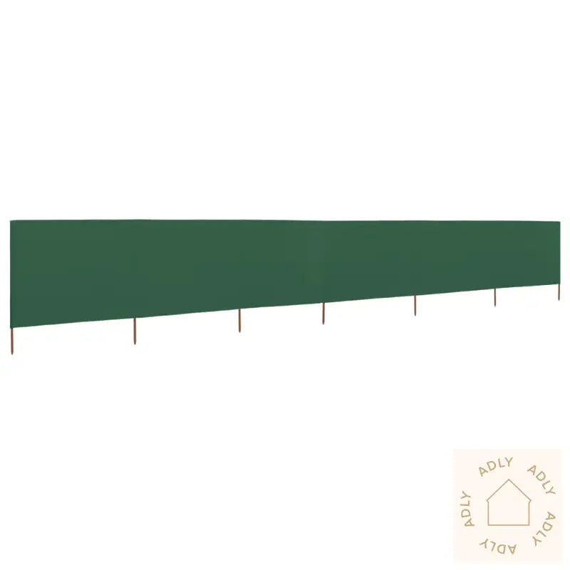 Vindskjerm 6 Paneler Stoff 800X120 Cm Grønn