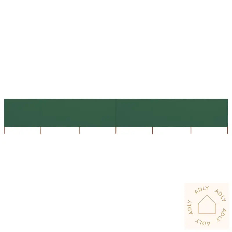 Vindskjerm 6 Paneler Stoff 800X120 Cm Grønn