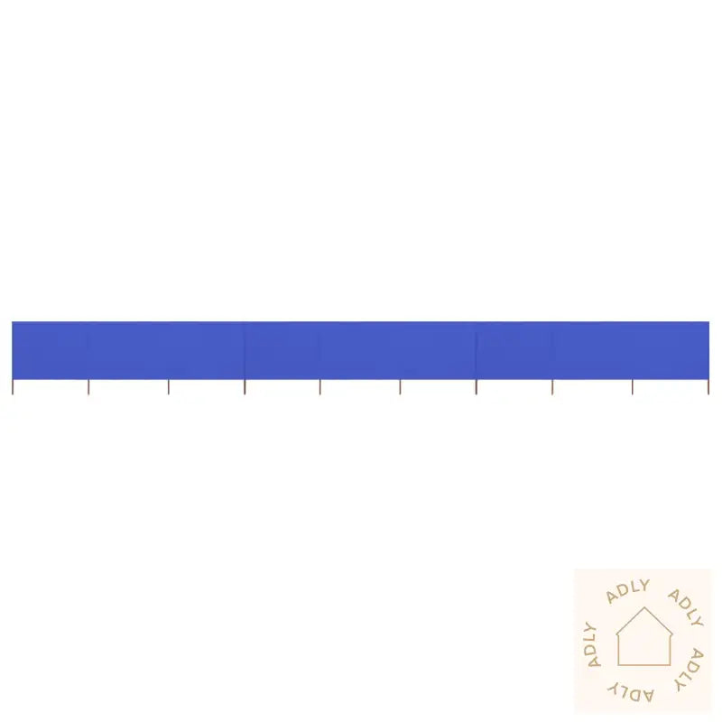 Vindskjerm 9 Paneler Stoff 1200X80 Cm Asurblå