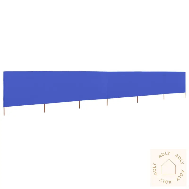 Vindskjerm 6 Paneler Stoff 800X80 Cm Asurblå