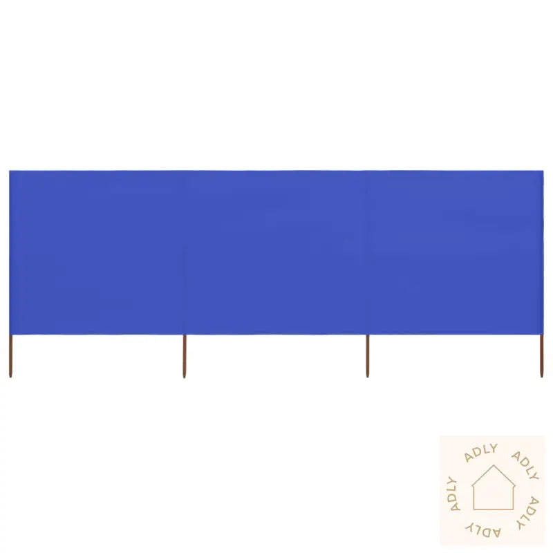 Vindskjermer 3 Paneler Stoff 400X80 Cm Asurblå