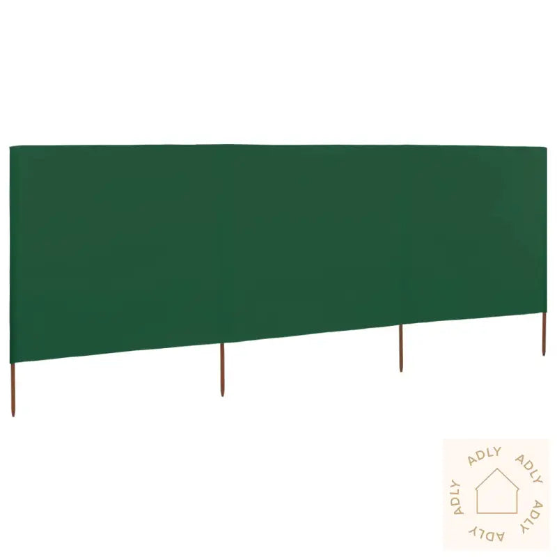 Vindskjerm 3 Paneler Stoff 400X80 Cm Grønn