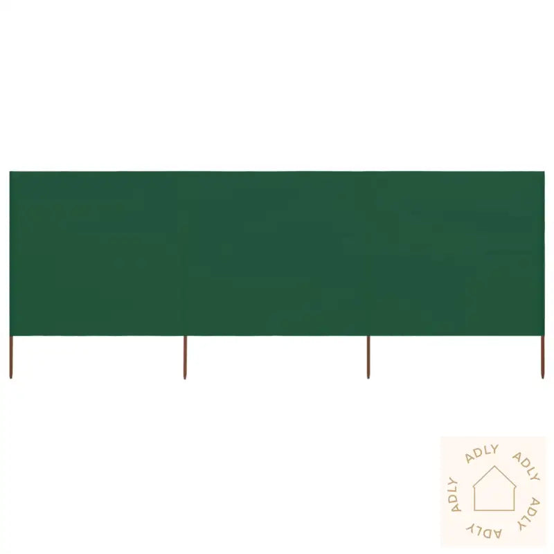 Vindskjerm 3 Paneler Stoff 400X80 Cm Grønn