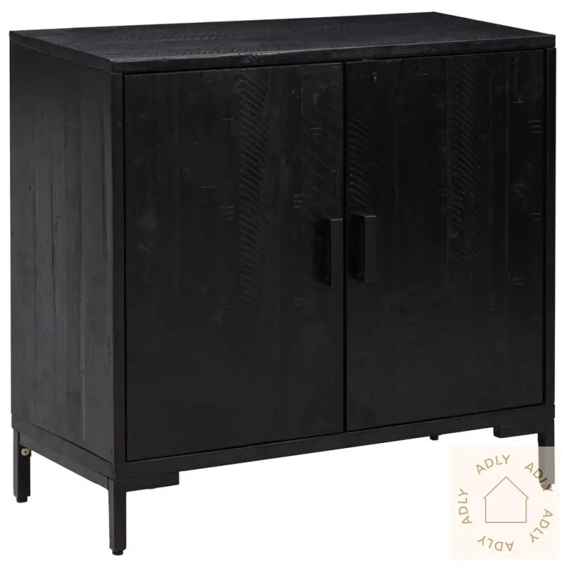 Skjenk Svart 75X35X70 Cm Heltre Furu