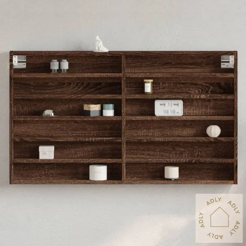 Hyller Brun Eik 100X8,5X58 Cm Konstruert Tre