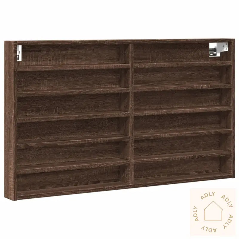 Hyller Brun Eik 100X8,5X58 Cm Konstruert Tre