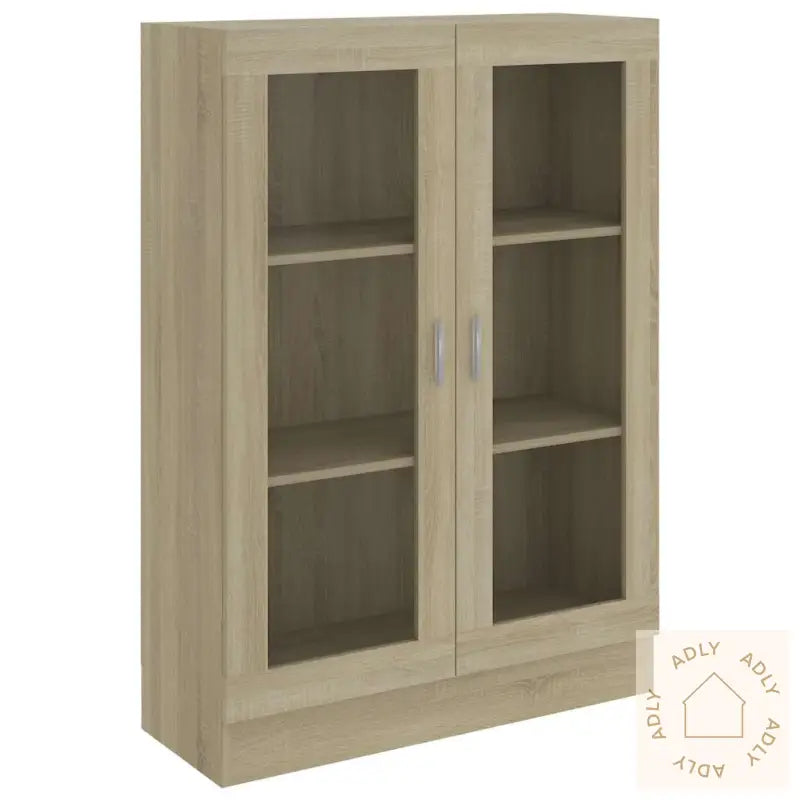 Vitrine Sonoma Eik 82,5X30,5X115 Cm Konstruert Tre