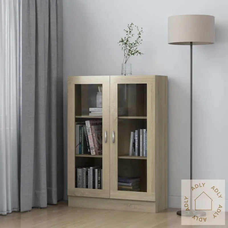 Vitrine Sonoma Eik 82,5X30,5X115 Cm Konstruert Tre