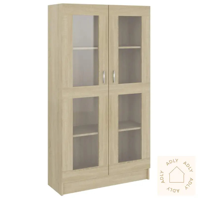 Vitrine Sonoma Eik 82,5X30,5X150 Cm Konstruert Tre