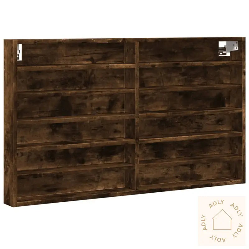 Hyller Røkt Eik 100X8,5X58 Cm Konstruert Tre