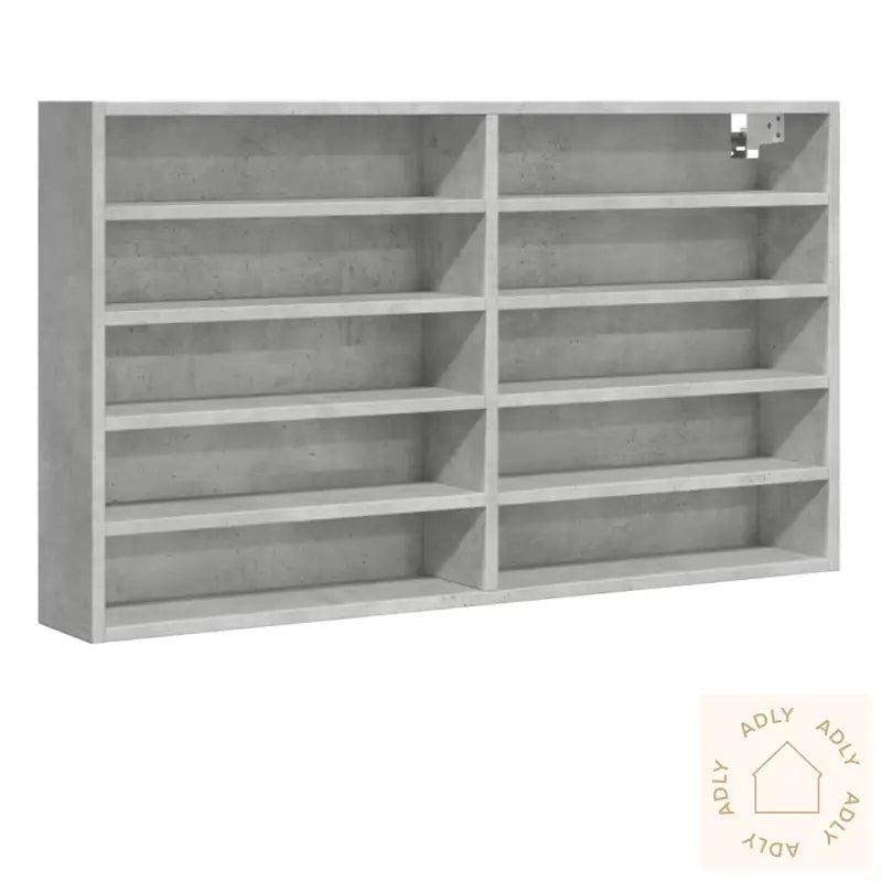 Vitrineskap Betonggrå 100X15X58 Cm Konstruert Tre