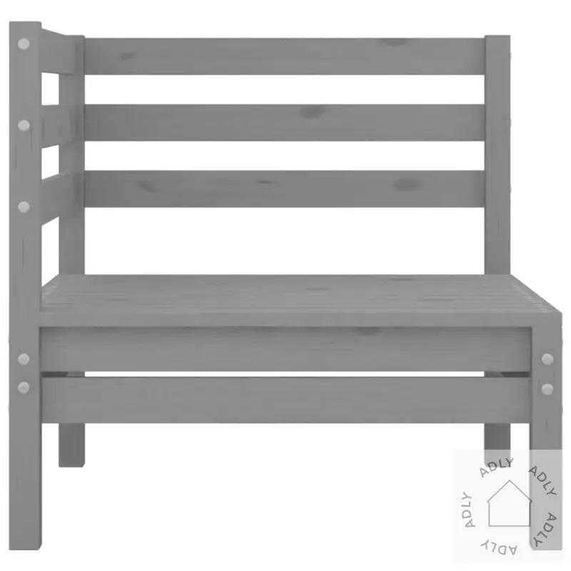 2-Seters Hagesofa Grå Heltre Furu