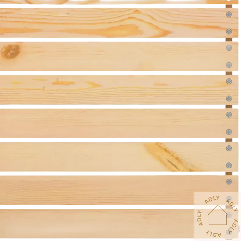 Treramme til 2-seters hagesofa med modulært design i heltre furu