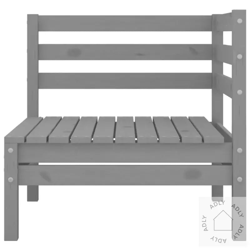 2-Seters Hagesofa Grå Heltre Furu