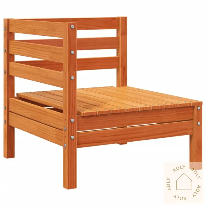 Hagesofa Uten Armlener Med Fotskammel Voksbrun Heltre Furu