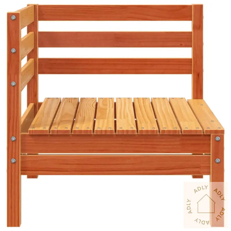 Hagesofa Uten Armlener Med Fotskammel Voksbrun Heltre Furu