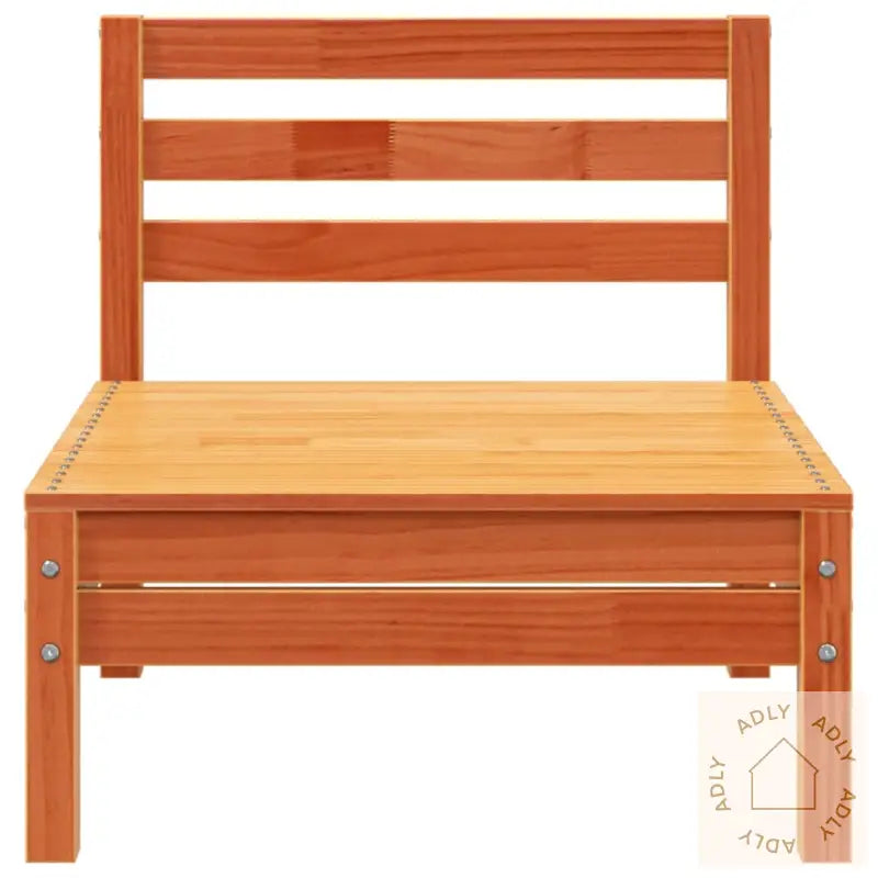 Hagesofa Uten Armlener Med Fotskammel Voksbrun Heltre Furu