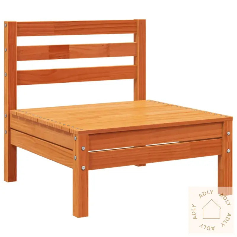 Hagesofa Uten Armlener Med Fotskammel Voksbrun Heltre Furu