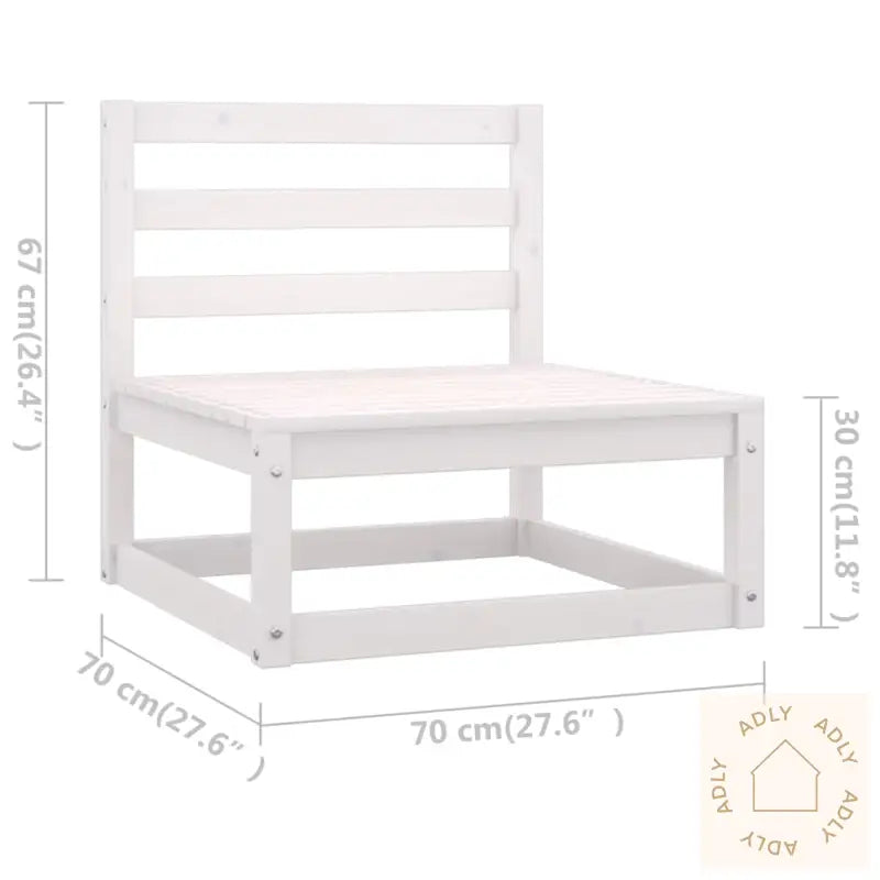 Hagesofa Med Puter 3-Seters Heltre Furu