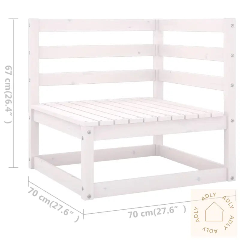 Hagesofa Med Puter 3-Seters Heltre Furu