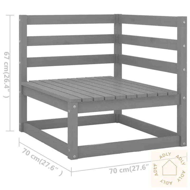 Hagesofa Med Puter 3-Seters Heltre Furu
