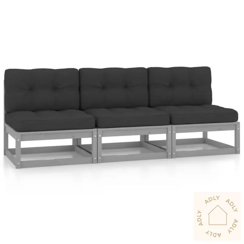Sofa Med Puter 3-Seters Heltre Furu