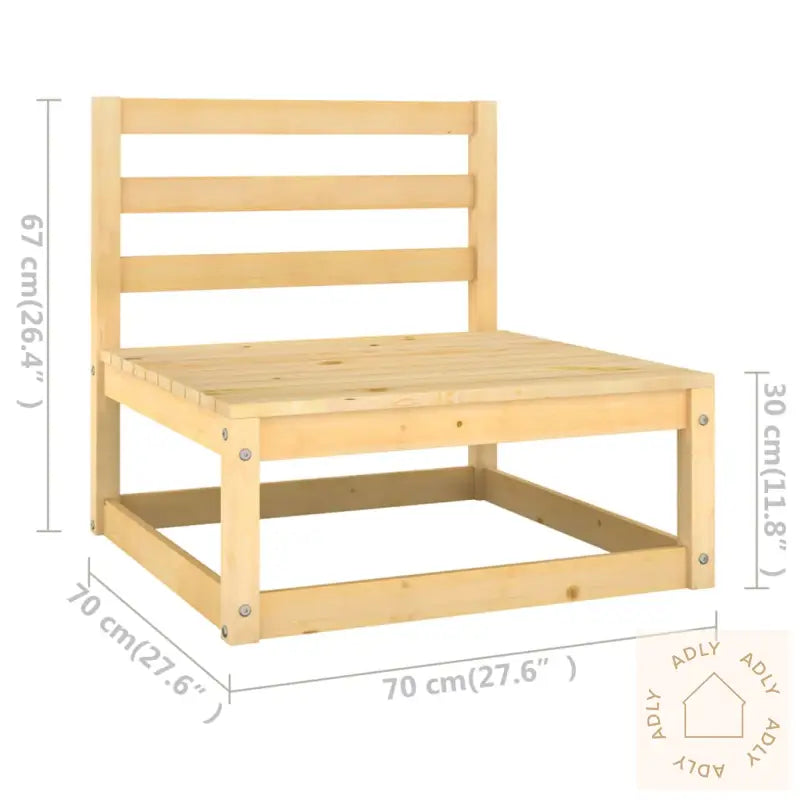Hagesofa Med Puter 3-Seters Heltre Furu