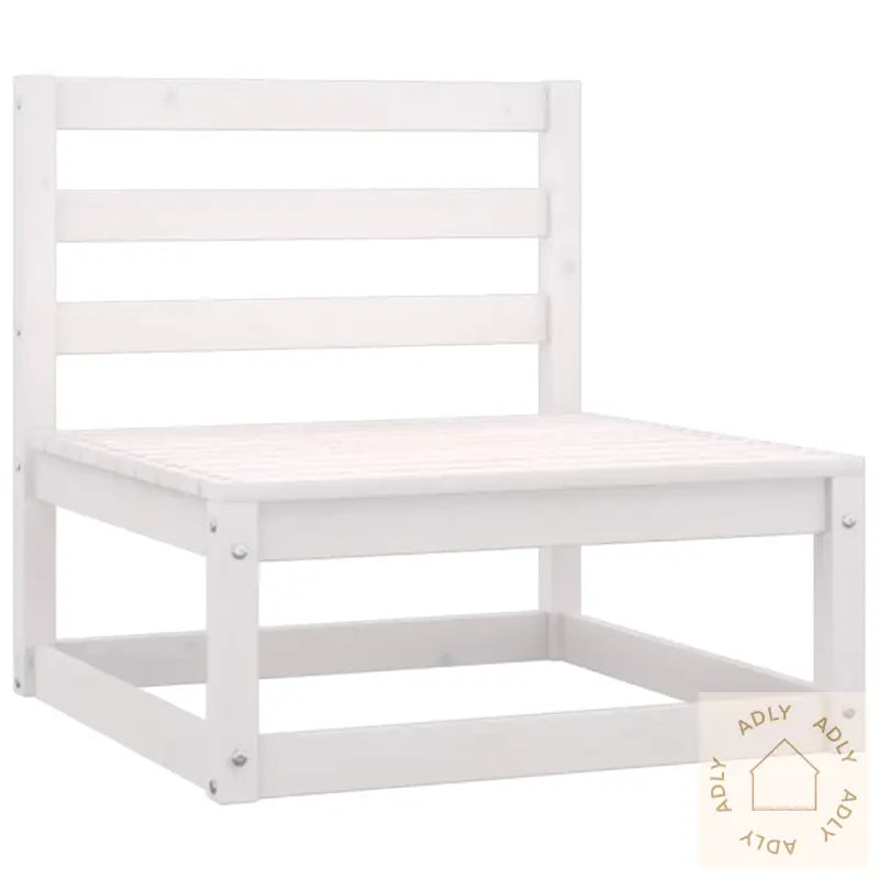 3-Seters Hagesofa Hvit Heltre Furu